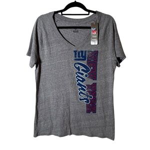 Reebok NY Giants V-Neck Short‎ Sleeve T-Shirt